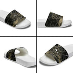 Collingwood Magpies Slide Sandals Urban Graffiti Street Art - Bold Abstract Spray Paint