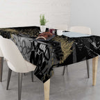 Collingwood Magpies Tablecloth Urban Graffiti Street Art - Bold Abstract Spray Paint