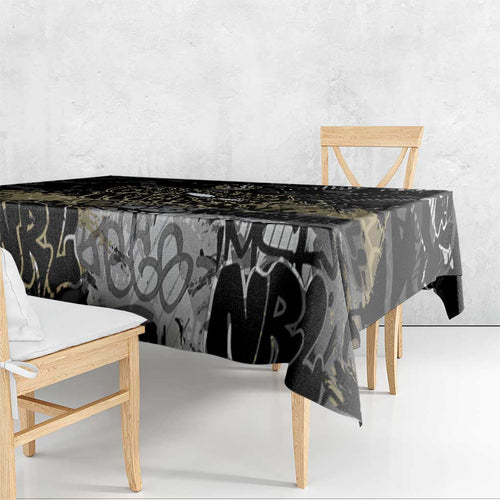 Collingwood Magpies Tablecloth Urban Graffiti Street Art - Bold Abstract Spray Paint