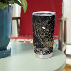 Collingwood Magpies Tumbler Cup Urban Graffiti Street Art - Bold Abstract Spray Paint