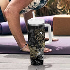 Collingwood Magpies Tumbler With Handle Urban Graffiti Street Art - Bold Abstract Spray Paint