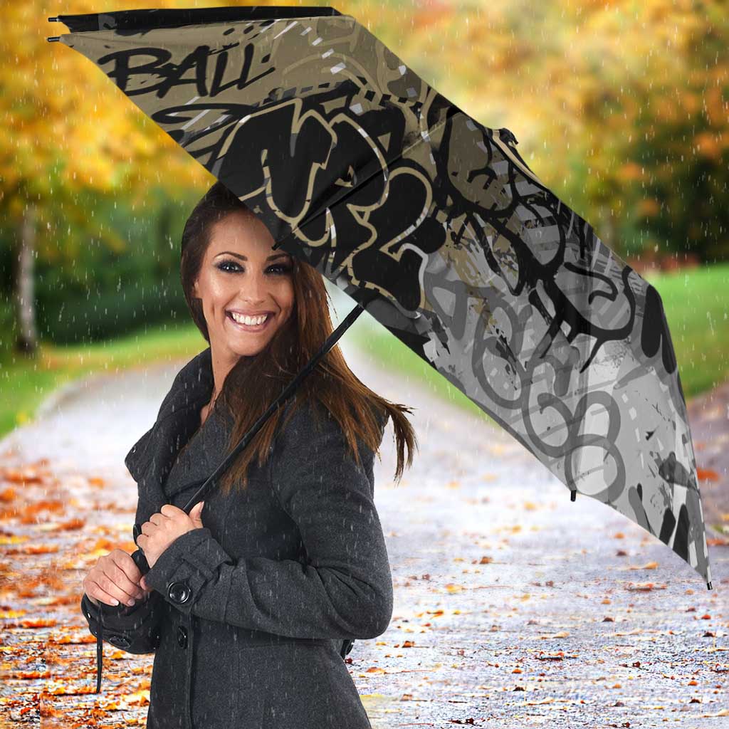 Collingwood Magpies Umbrella Urban Graffiti Street Art - Bold Abstract Spray Paint
