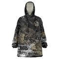 Collingwood Magpies Wearable Blanket Hoodie Urban Graffiti Street Art - Bold Abstract Spray Paint