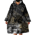 Collingwood Magpies Wearable Blanket Hoodie Urban Graffiti Street Art - Bold Abstract Spray Paint