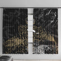 Collingwood Magpies Window Curtain Urban Graffiti Street Art - Bold Abstract Spray Paint