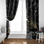 Collingwood Magpies Window Curtain Urban Graffiti Street Art - Bold Abstract Spray Paint