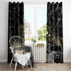 Collingwood Magpies Window Curtain Urban Graffiti Street Art - Bold Abstract Spray Paint