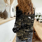Collingwood Magpies Women Casual Shirt Urban Graffiti Street Art - Bold Abstract Spray Paint