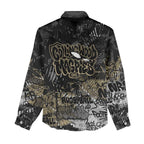 Collingwood Magpies Women Casual Shirt Urban Graffiti Street Art - Bold Abstract Spray Paint