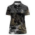 Collingwood Magpies Women Polo Shirt Urban Graffiti Street Art - Bold Abstract Spray Paint