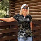 Collingwood Magpies Women Polo Shirt Urban Graffiti Street Art - Bold Abstract Spray Paint
