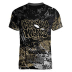 Collingwood Magpies Women V-Neck T-Shirt Urban Graffiti Street Art - Bold Abstract Spray Paint
