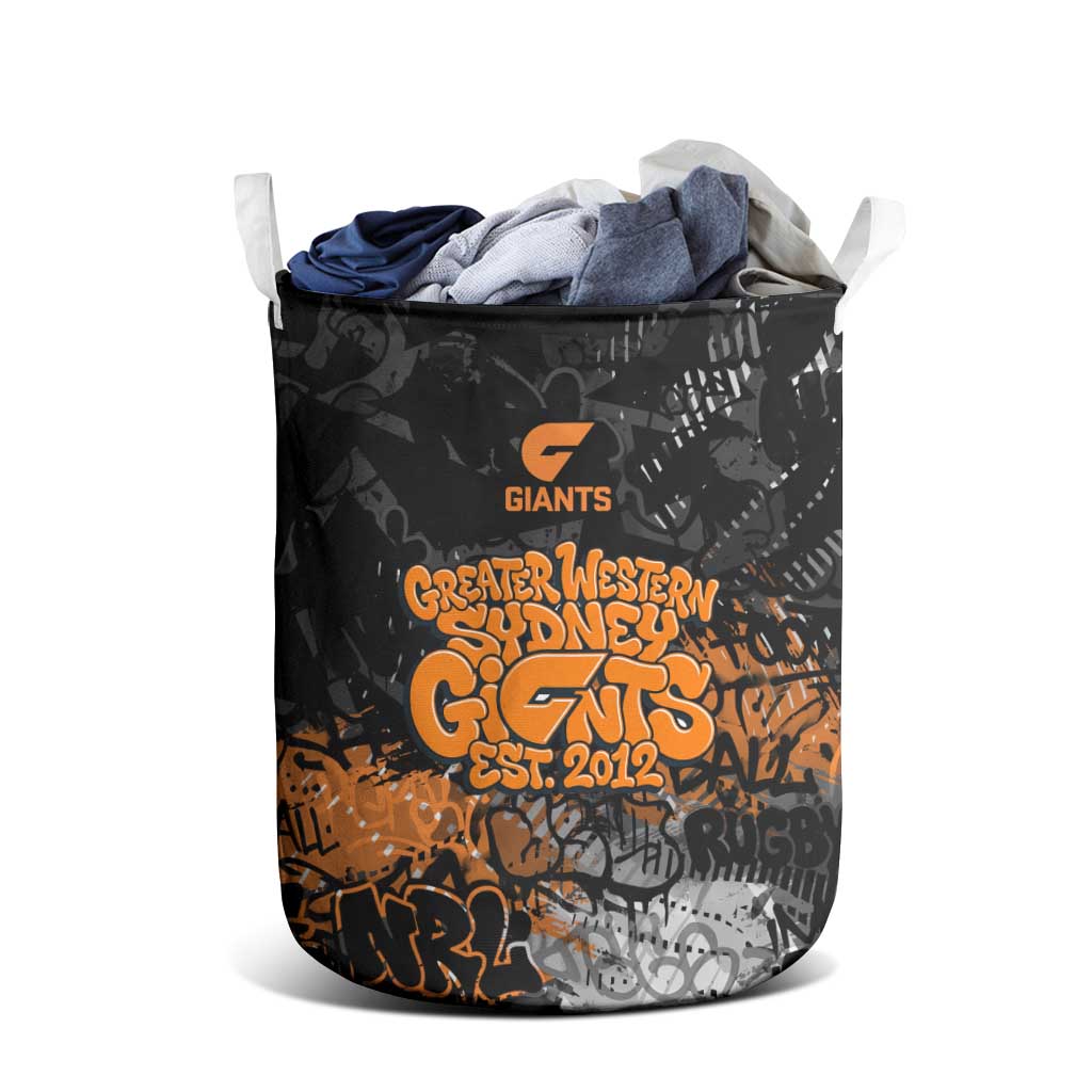 Greater Western Sydney Giants Laundry Basket Urban Graffiti Street Art - Bold Abstract Spray Paint
