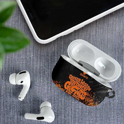 Greater Western Sydney Giants AirPods Case Urban Graffiti Street Art - Bold Abstract Spray Paint