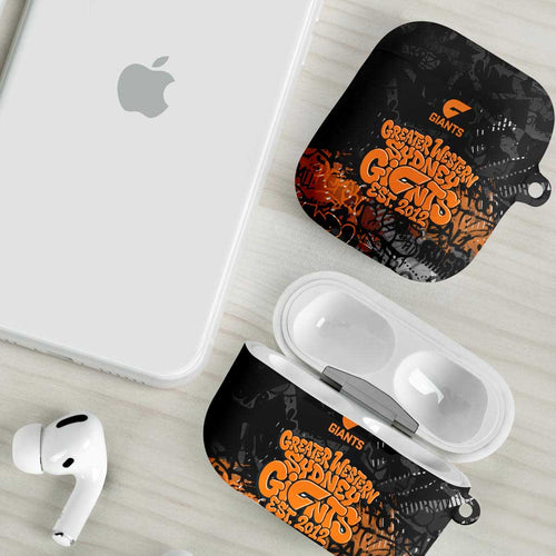 Greater Western Sydney Giants AirPods Case Urban Graffiti Street Art - Bold Abstract Spray Paint
