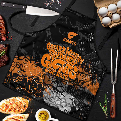Greater Western Sydney Giants Apron Urban Graffiti Street Art - Bold Abstract Spray Paint