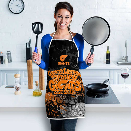 Greater Western Sydney Giants Apron Urban Graffiti Street Art - Bold Abstract Spray Paint
