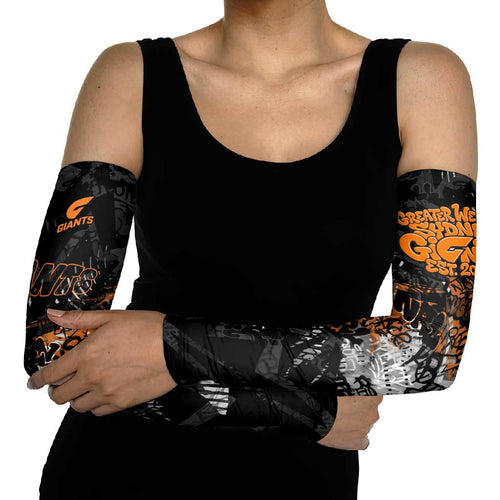 Greater Western Sydney Giants Arm Sleeves Urban Graffiti Street Art - Bold Abstract Spray Paint