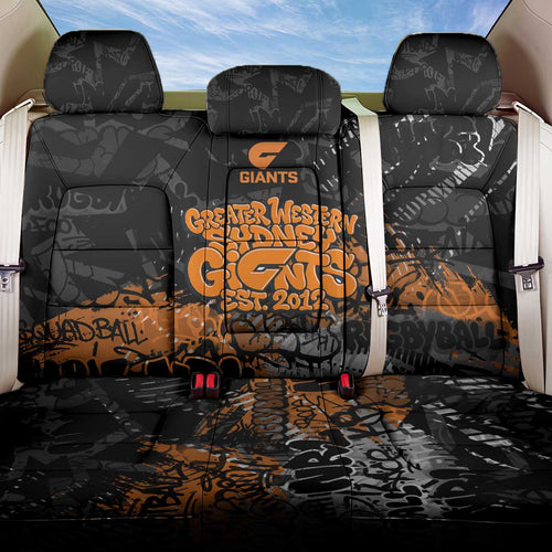 Greater Western Sydney Giants Back Car Seat Cover Urban Graffiti Street Art - Bold Abstract Spray Paint
