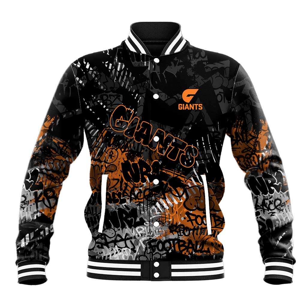 Greater Western Sydney Giants Baseball Jacket Urban Graffiti Street Art - Bold Abstract Spray Paint