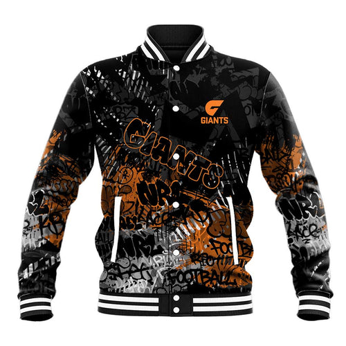 Greater Western Sydney Giants Baseball Jacket Urban Graffiti Street Art - Bold Abstract Spray Paint