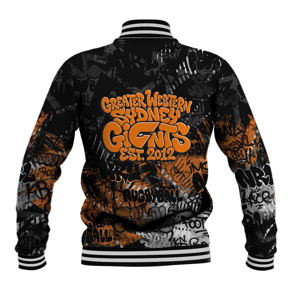 Greater Western Sydney Giants Baseball Jacket Urban Graffiti Street Art - Bold Abstract Spray Paint