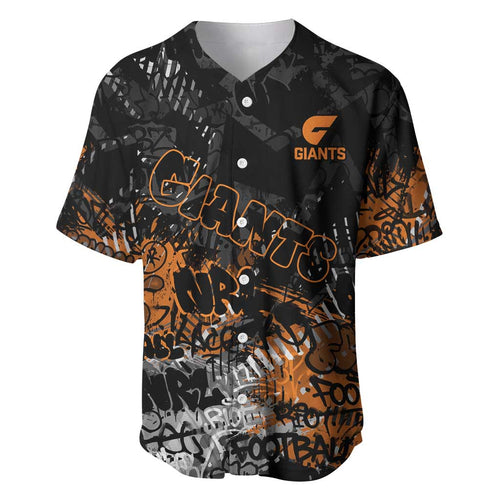 Greater Western Sydney Giants Baseball Jersey Urban Graffiti Street Art - Bold Abstract Spray Paint