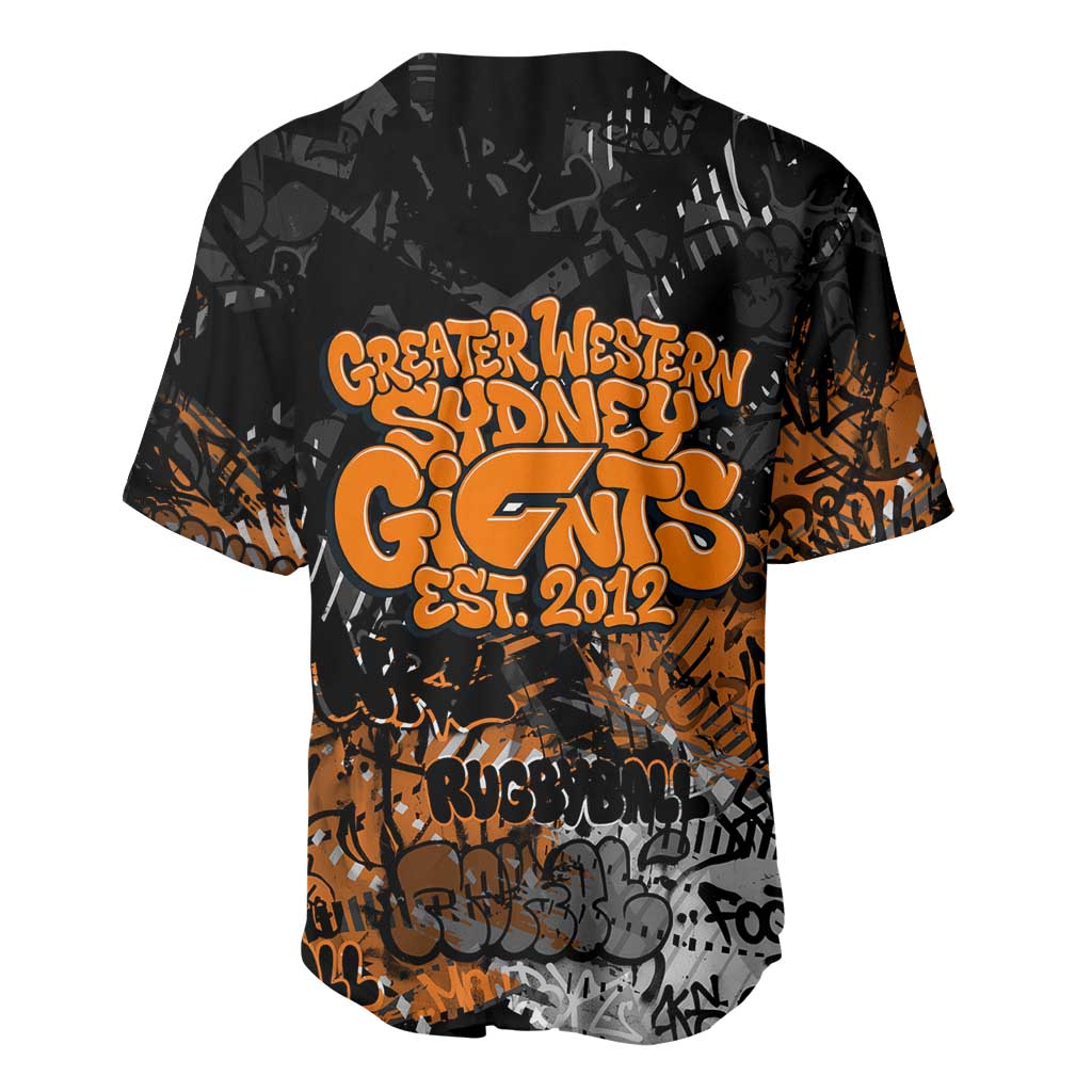 Greater Western Sydney Giants Baseball Jersey Urban Graffiti Street Art - Bold Abstract Spray Paint