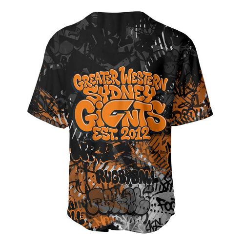 Greater Western Sydney Giants Baseball Jersey Urban Graffiti Street Art - Bold Abstract Spray Paint