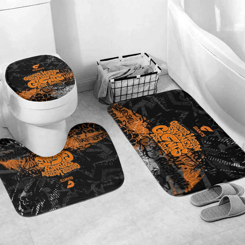 Greater Western Sydney Giants Bathroom Set Urban Graffiti Street Art - Bold Abstract Spray Paint