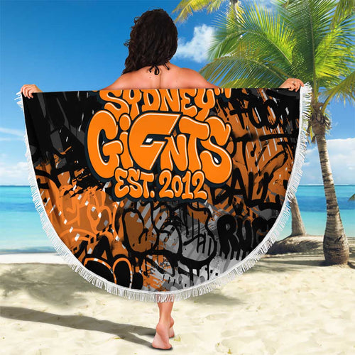 Greater Western Sydney Giants Beach Blanket Urban Graffiti Street Art - Bold Abstract Spray Paint