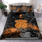 Greater Western Sydney Giants Bedding Set Urban Graffiti Street Art - Bold Abstract Spray Paint