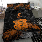 Greater Western Sydney Giants Bedding Set Urban Graffiti Street Art - Bold Abstract Spray Paint