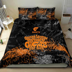Greater Western Sydney Giants Bedding Set Urban Graffiti Street Art - Bold Abstract Spray Paint