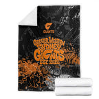 Greater Western Sydney Giants Blanket Urban Graffiti Street Art - Bold Abstract Spray Paint