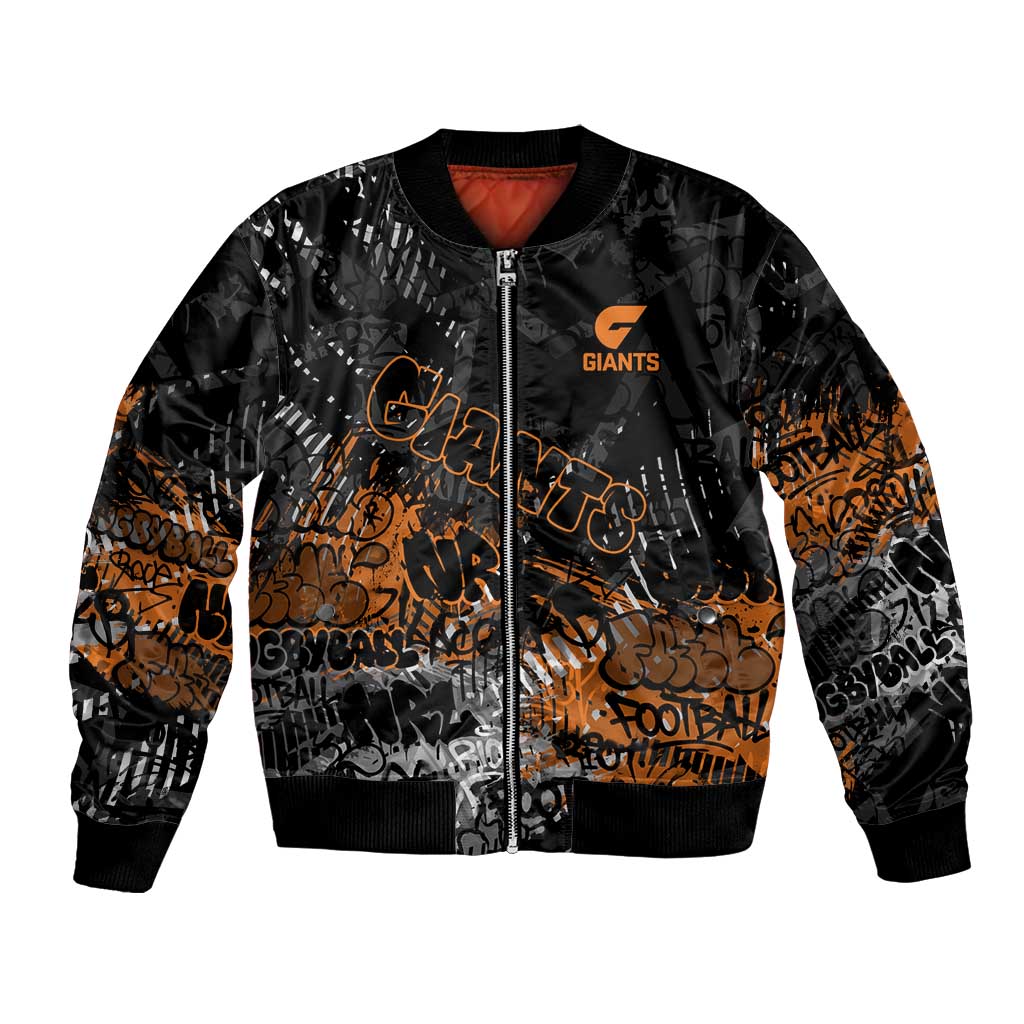 Greater Western Sydney Giants Bomber Jacket Urban Graffiti Street Art - Bold Abstract Spray Paint