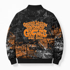 Greater Western Sydney Giants Bomber Puffer Jacket Urban Graffiti Street Art - Bold Abstract Spray Paint