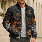 Greater Western Sydney Giants Bomber Puffer Jacket Urban Graffiti Street Art - Bold Abstract Spray Paint