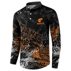 Greater Western Sydney Giants Button Sweatshirt Urban Graffiti Street Art - Bold Abstract Spray Paint
