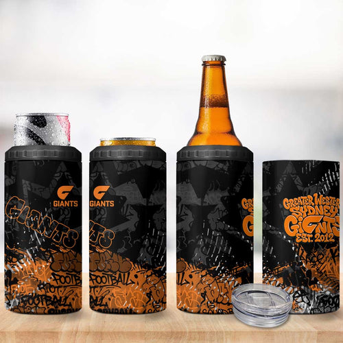 Greater Western Sydney Giants 4 in 1 Can Cooler Tumbler Urban Graffiti Street Art - Bold Abstract Spray Paint