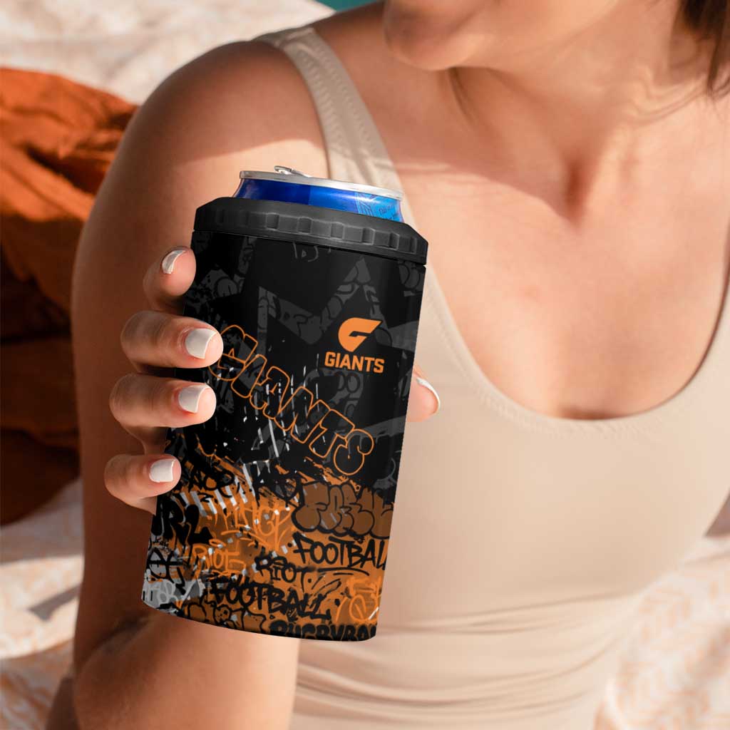 Greater Western Sydney Giants 4 in 1 Can Cooler Tumbler Urban Graffiti Street Art - Bold Abstract Spray Paint