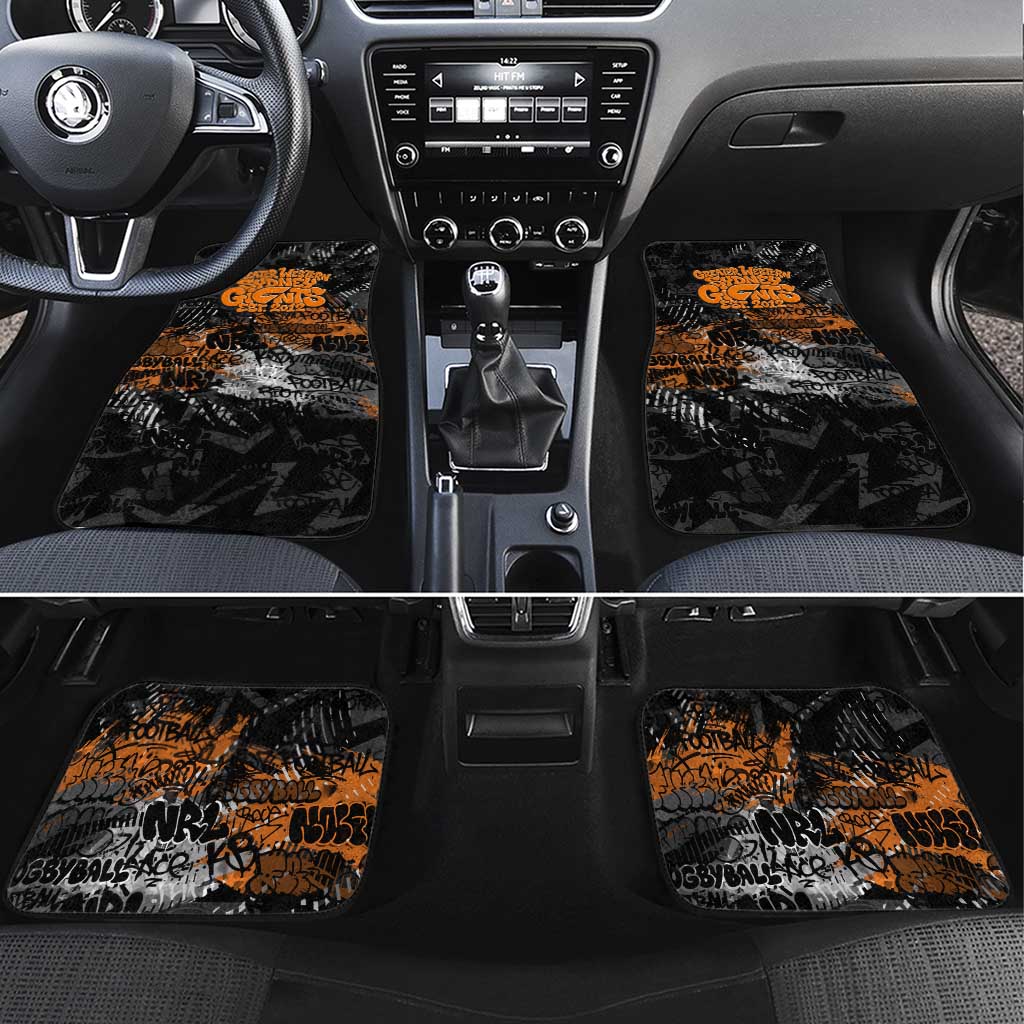Greater Western Sydney Giants Car Mats Urban Graffiti Street Art - Bold Abstract Spray Paint