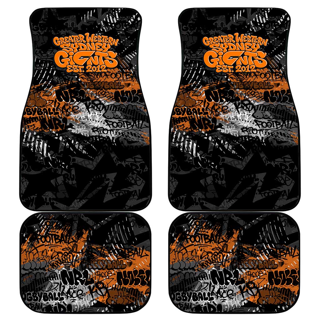 Greater Western Sydney Giants Car Mats Urban Graffiti Street Art - Bold Abstract Spray Paint