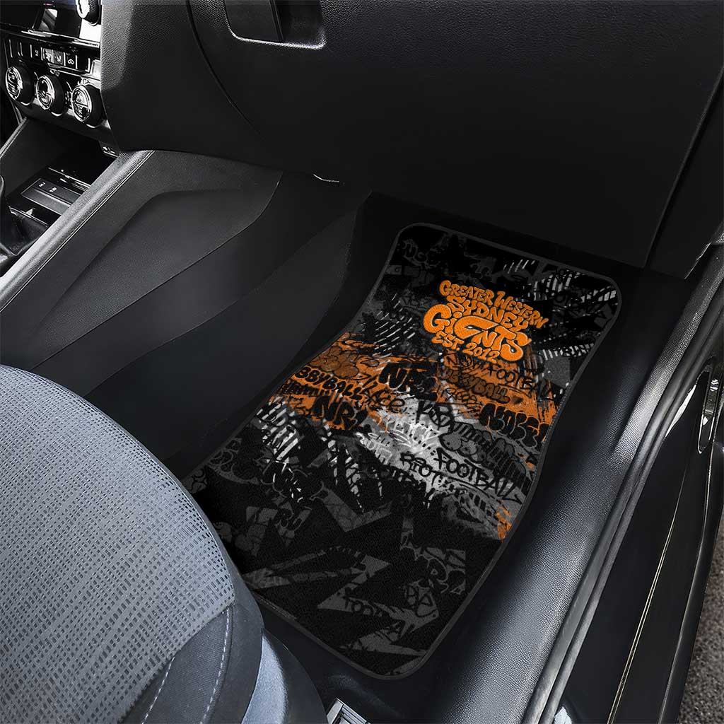 Greater Western Sydney Giants Car Mats Urban Graffiti Street Art - Bold Abstract Spray Paint
