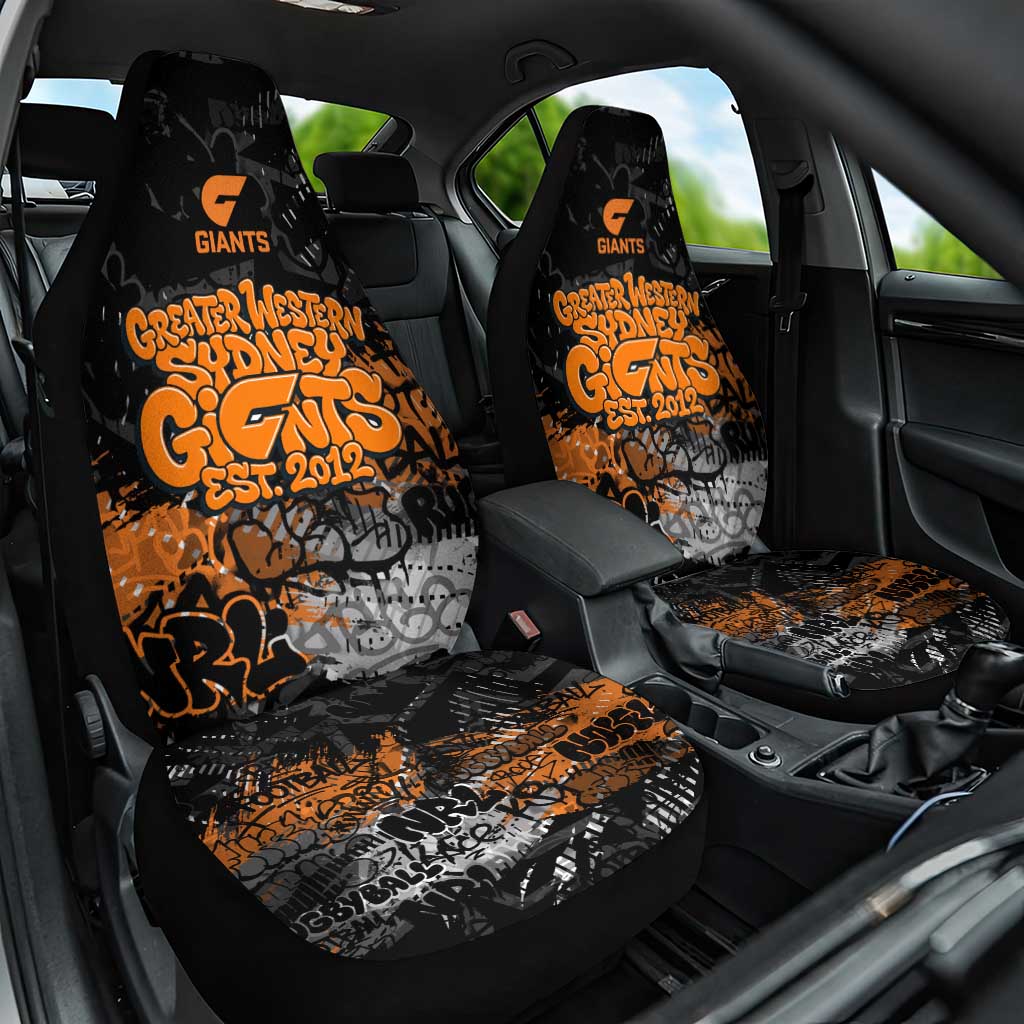 Greater Western Sydney Giants Car Seat Cover Urban Graffiti Street Art - Bold Abstract Spray Paint