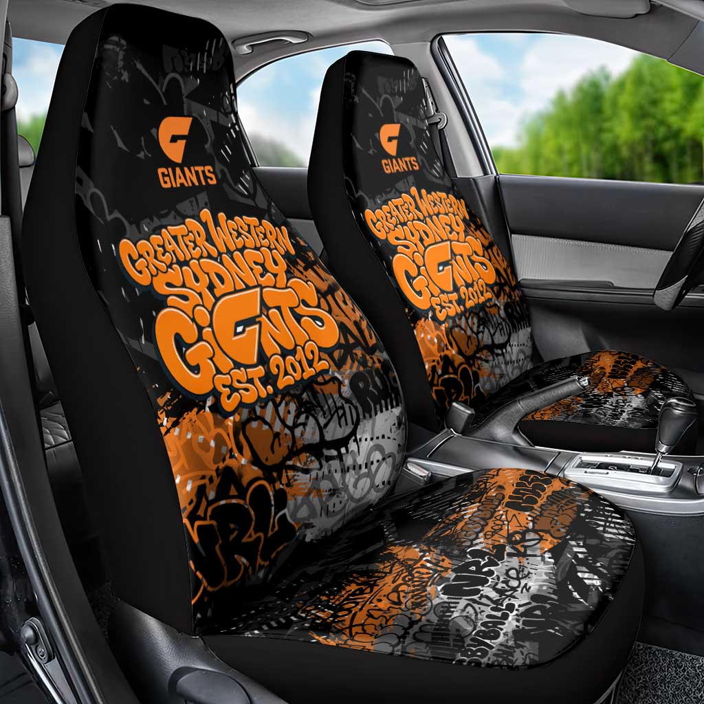 Greater Western Sydney Giants Car Seat Cover Urban Graffiti Street Art - Bold Abstract Spray Paint