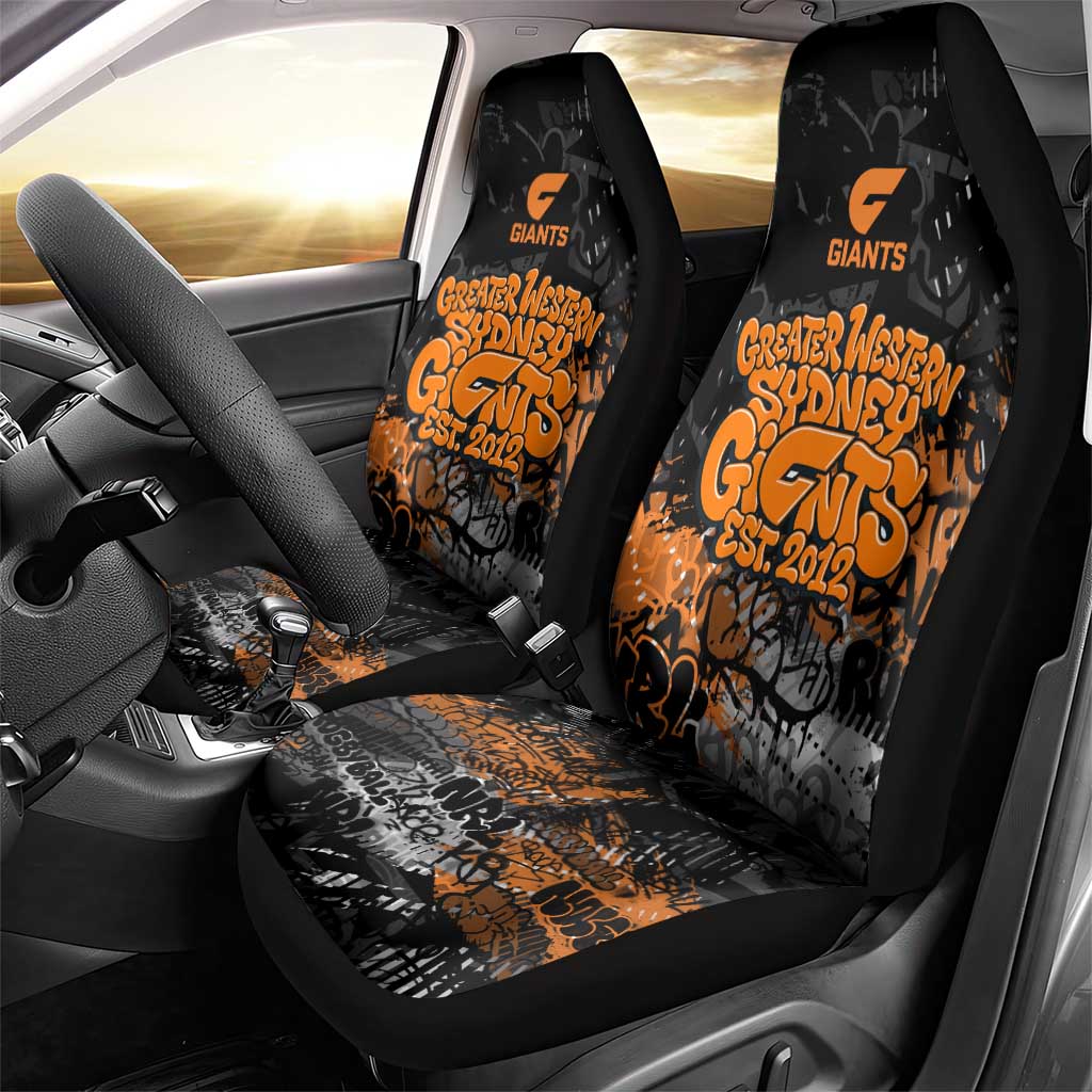 Greater Western Sydney Giants Car Seat Cover Urban Graffiti Street Art - Bold Abstract Spray Paint