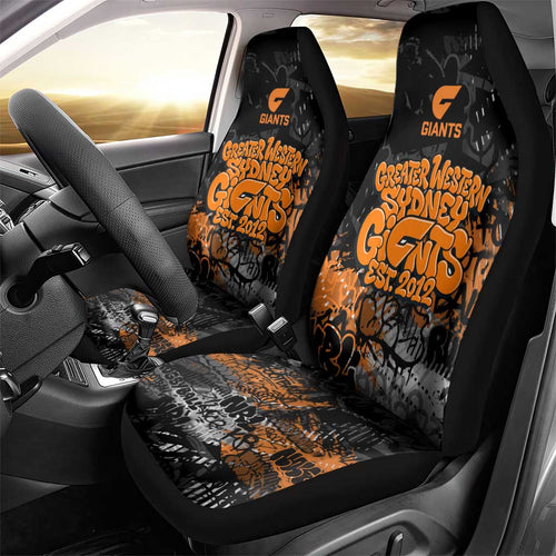 Greater Western Sydney Giants Car Seat Cover Urban Graffiti Street Art - Bold Abstract Spray Paint
