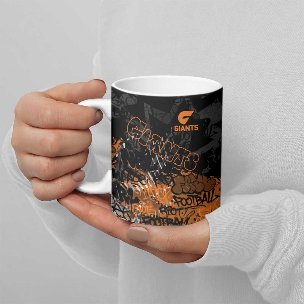 Greater Western Sydney Giants Ceramic Mug Urban Graffiti Street Art - Bold Abstract Spray Paint