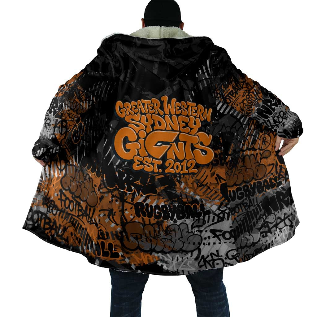 Greater Western Sydney Giants Cloak Urban Graffiti Street Art - Bold Abstract Spray Paint